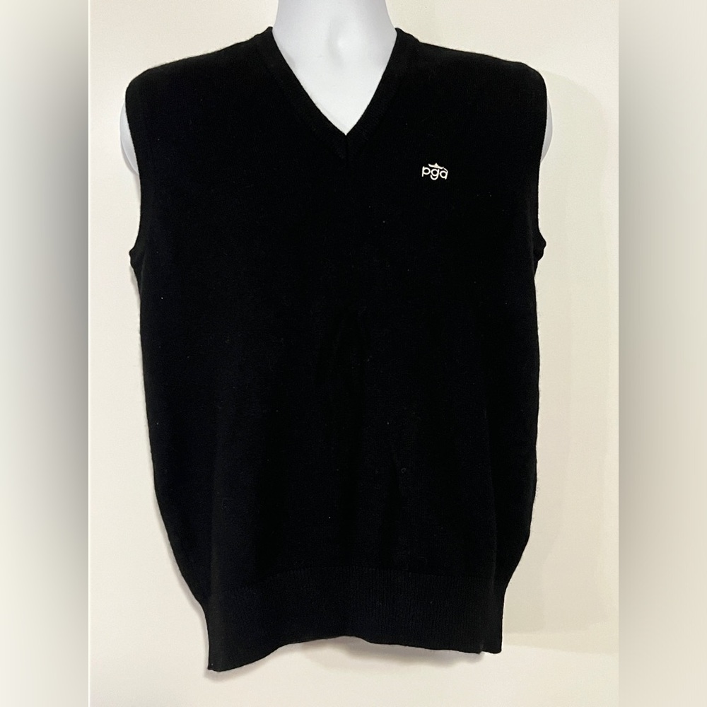 Vintage PGA Crown Logo Golf Sweater Vest By Best Design Playing Wear Perfect LL!